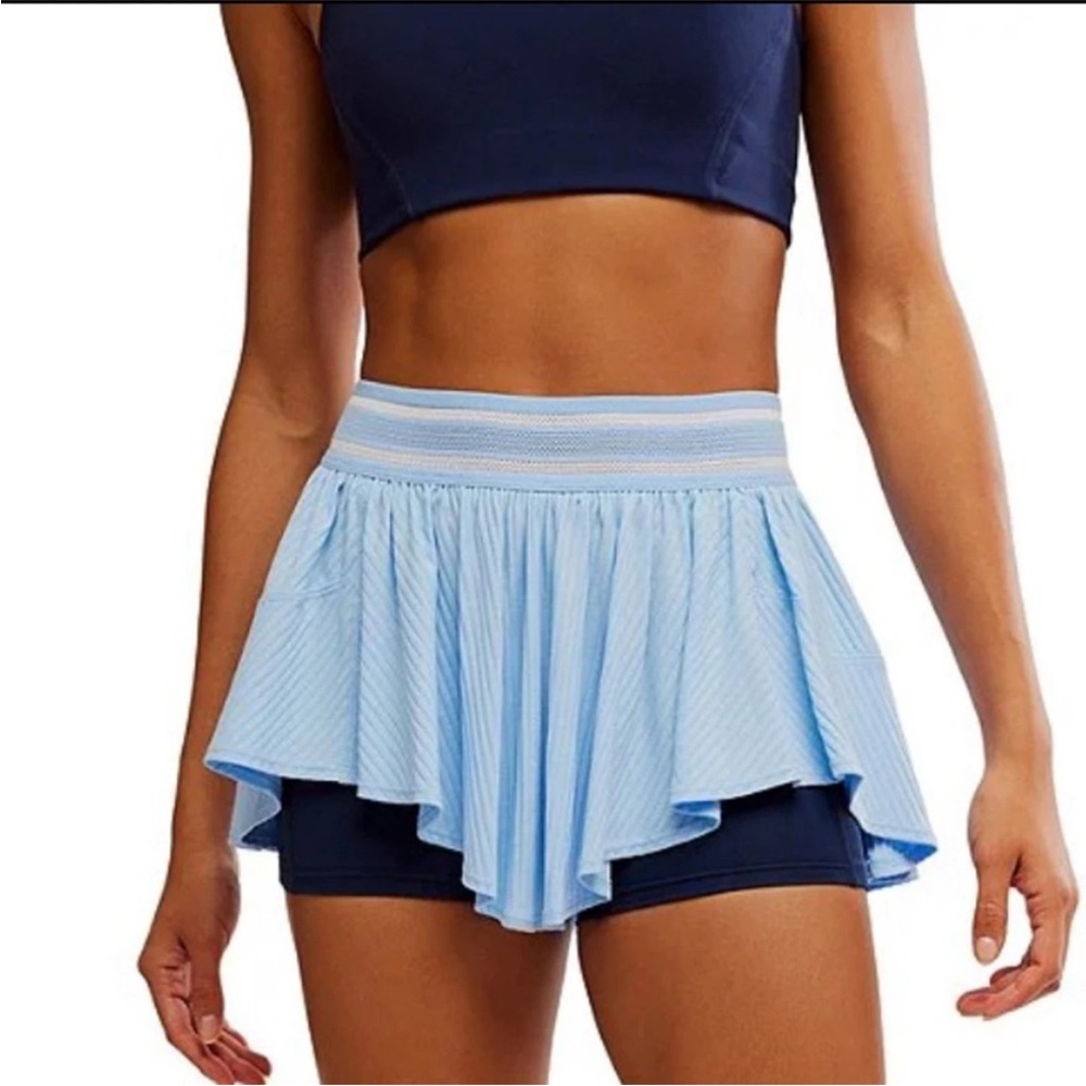 FP Movement Free People Sultry Skort High Dive Blue Medium NWT - Picture 1 of 12